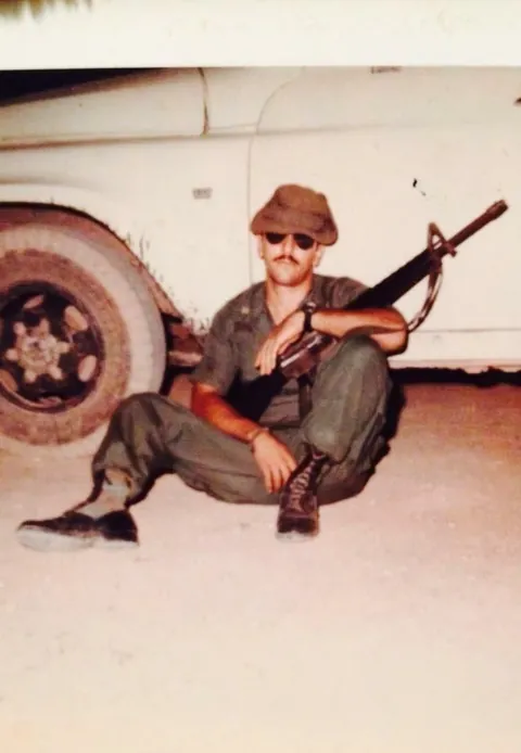 My dad, a Vietnam vet. He’s 81 and still here despite the chaos agent orange has reigned upon his body.