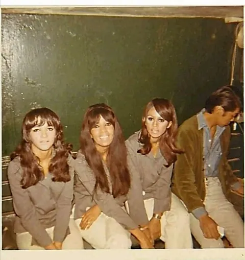 The Ronettes before opening for The Beatles in Cleveland, 1966