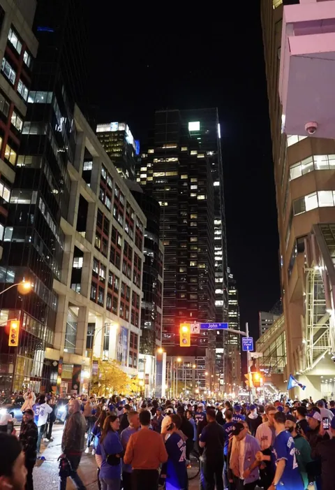 Toronto is going crazy after winning game one 11-4