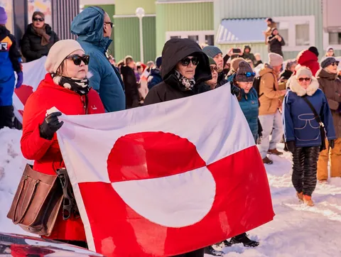 People of Nuuk Protest Against US Attempts to Take Over Greenland.