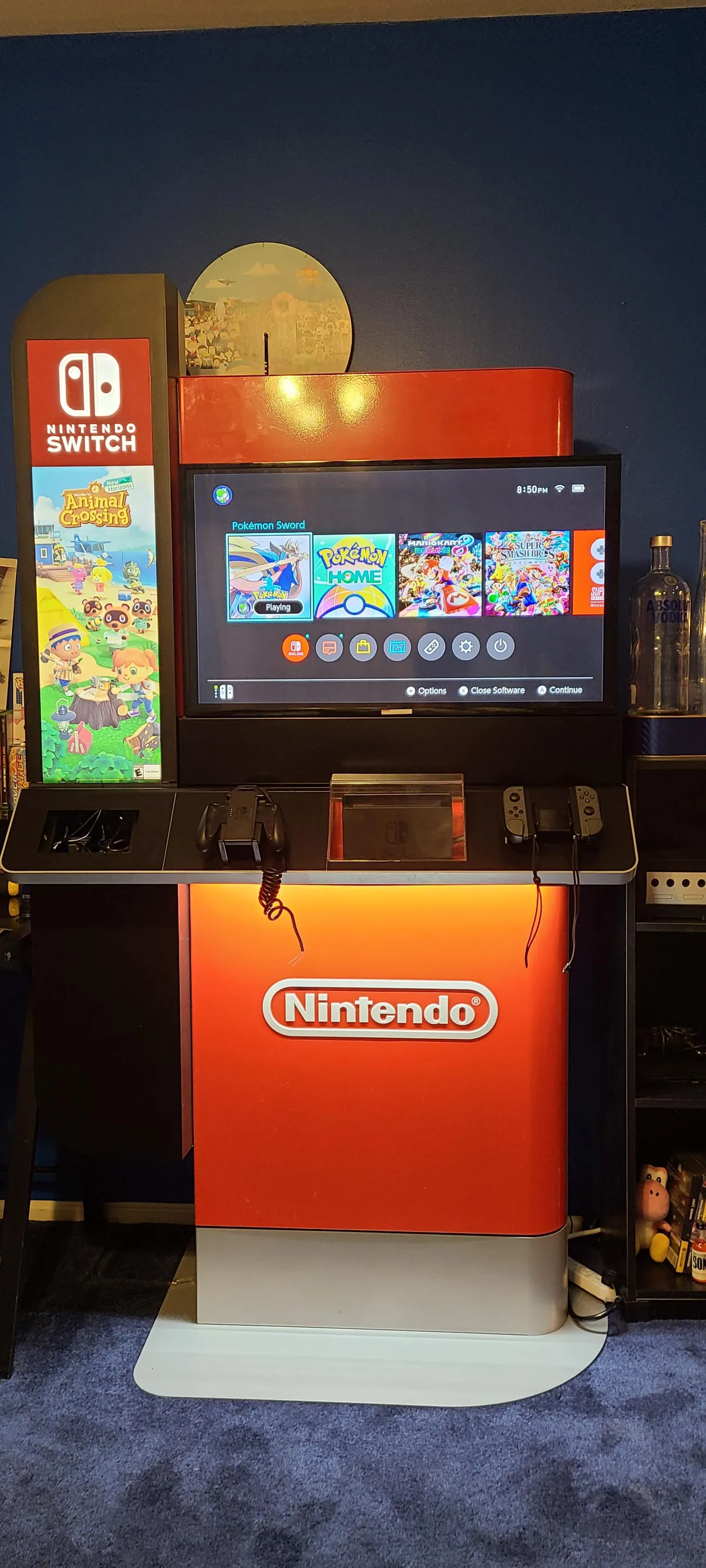 My local gamestop is closing down and I managed to get a switch display stand. (The switch and controllers are mine)