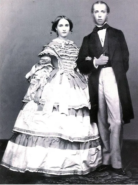 Future emperors of Mexico, Maximilian Von Hapsburg and Charlotte of Belgium, (1857)