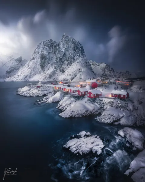ITAP of a fishing village in northern Norway