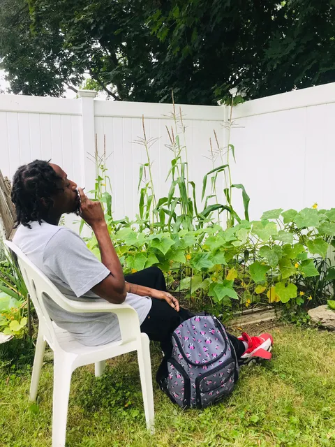 Enjoying my corner garden