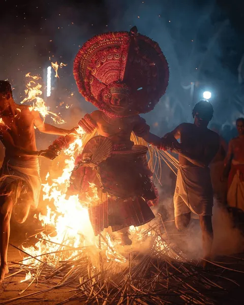 Theyyam is a Hindu ritual practised in the North Malabar region of Kerala in India