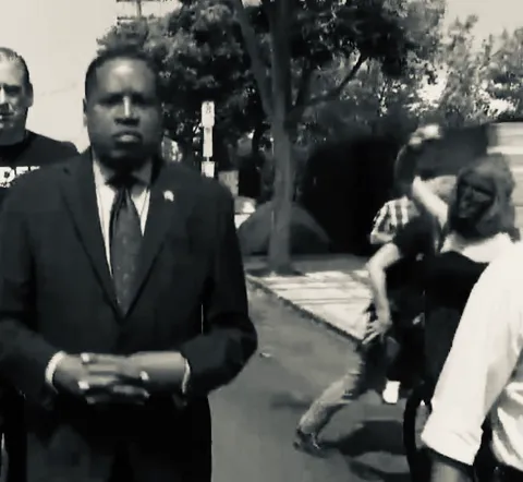 Larry Elder (R) Assaulted by a Racist Circa. 2021