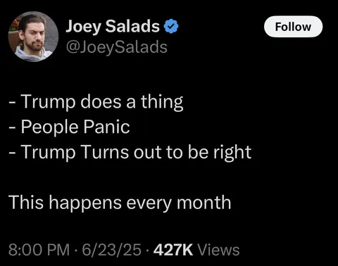 Since when does this happen every month?