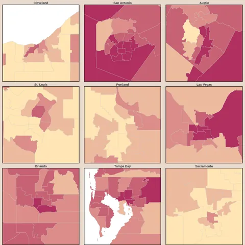 [OC] Percent of People Without Health Insurance in the US