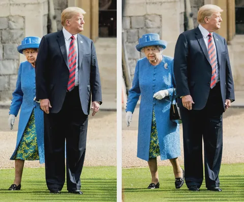 Trump Walks in Front of Queen Elizabeth, Causing Social Media Frenzy July, 2018