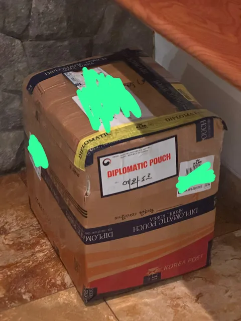A South Korean diplomatic pouch was left at my parents’ building, unattended
