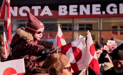 People of Nuuk Protest Against US Attempts to Take Over Greenland.