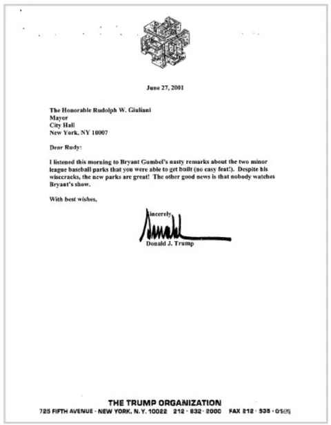 Trump: “It's not my signature.”