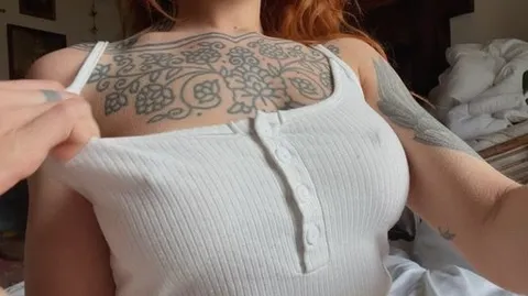 Revealing my perky tits for you 