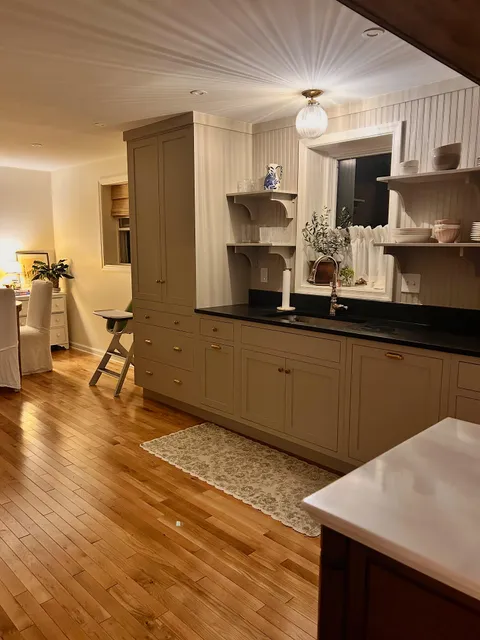 Closing down our cozy kitchen for the night