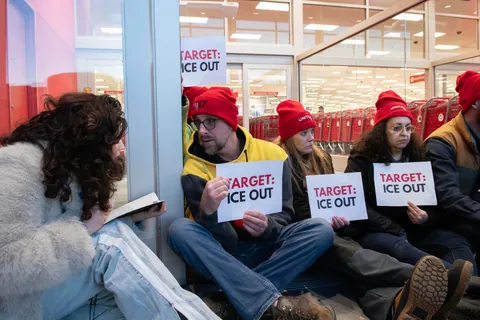 OC: Today anti-ICE protesters were arrested during demonstration at Target in Richfield, Minnesota