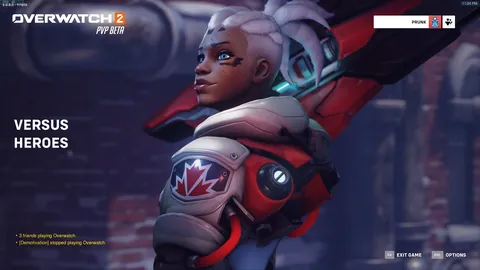 A few screenshots of the main menu screen in OW1