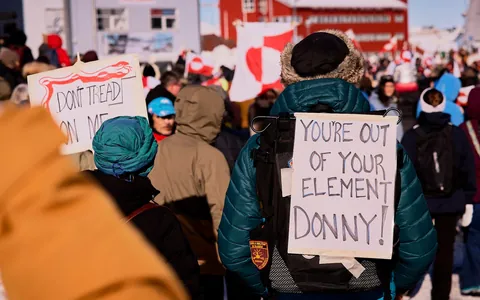 People of Nuuk Protest Against US Attempts to Take Over Greenland.