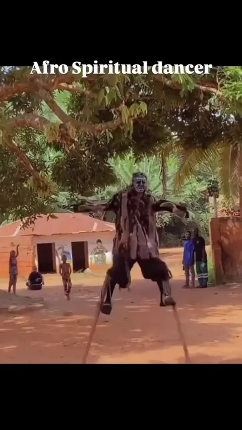 Afro spiritual dancer defying law of gravity