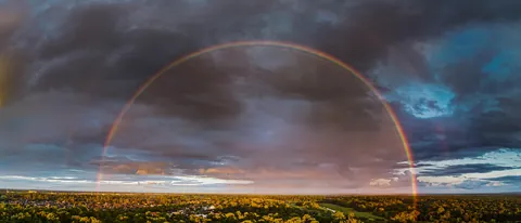 🔥 Double Rainbow Over The Woods 