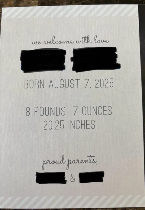 My wife’s surrobaby’s weight and length matches his day of birth.