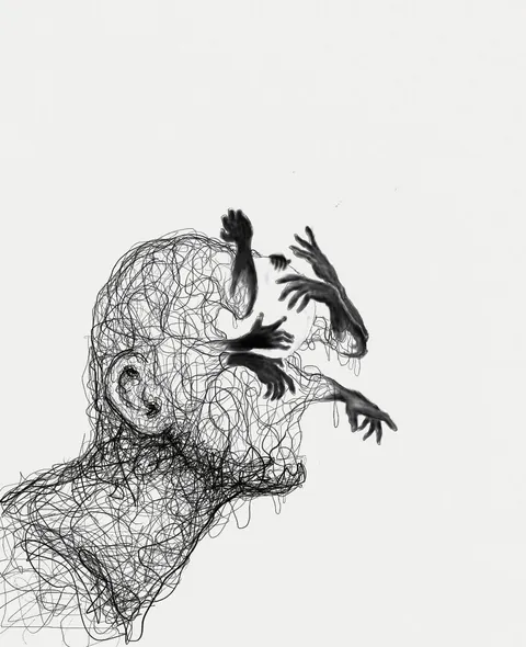 Some of my unsettling ballpoint pen drawings[OC]