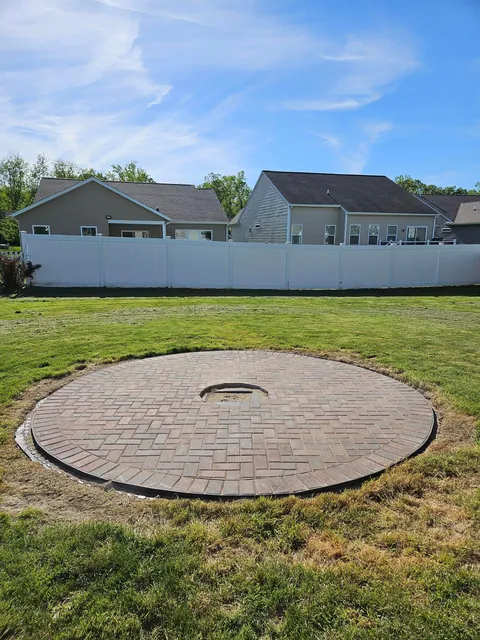My largest DIY undertaking - first time fire pit + patio seating area build