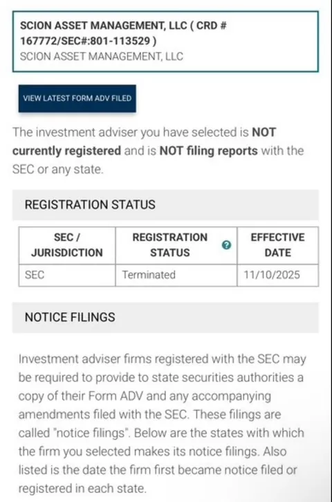 Michael Burry is shutting down Scion Asset Management