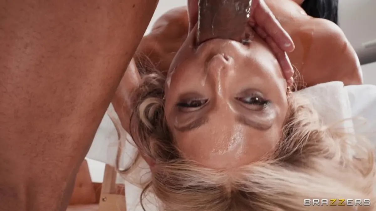 DAN DANGLER get her throat fucked by a BBC while ANGELA WHITE worships her tits