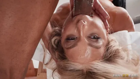 DAN DANGLER get her throat fucked by a BBC while ANGELA WHITE worships her tits