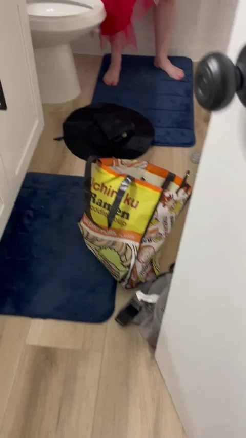 Little man got trapped. He is not blind. He just has two brain cells.