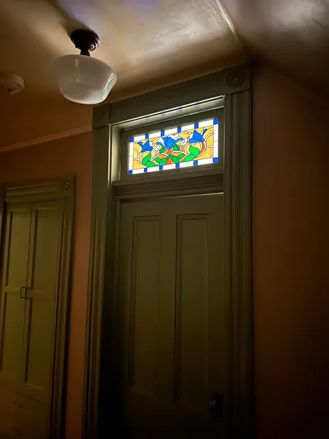 Stained glass transom window
