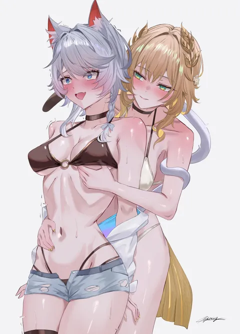 Aglaea &amp; Cipher [honkai: star rail]