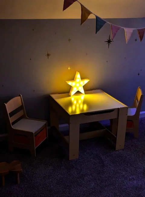 The cozy home that houses my three year old and me.