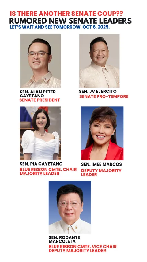 Looming Senate Coup? Post#2 - The rumored next leaders of the Senate. I do not know how Risa, Kiko, and Bam will vote.