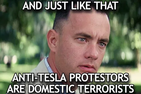 Trump says he will label "violence" against Tesla dealerships "domestic terrorism"