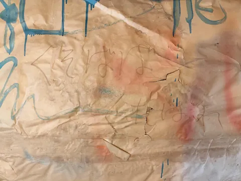 Found some scrawled text under a wall I was renovating in my 100 year old Japanese farm house. Translated, it reads "Shitty grandma, drop dead!"