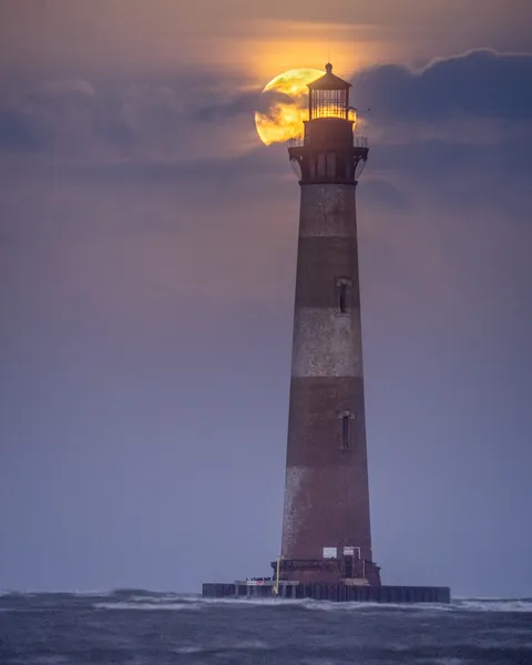 Blue Moon over the Morris Island Lighthouse!