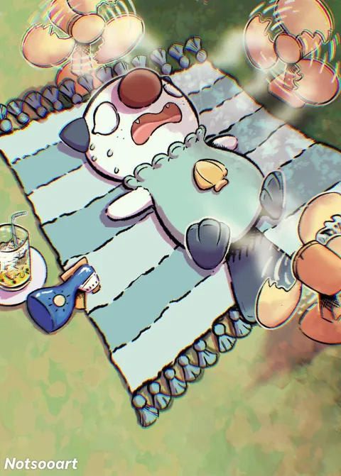 [OC] Oshawott during a heat wave