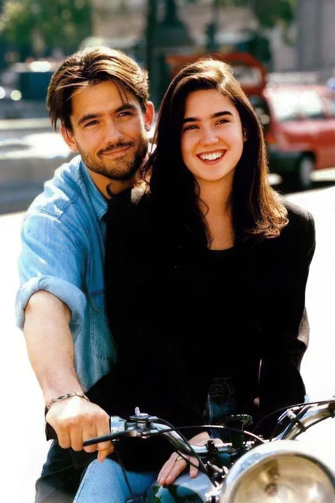 Billy Campbell and Jennifer Connelly promoting 'The Rocketeer' in 1991. They reportedly dated for five years after making the film together
