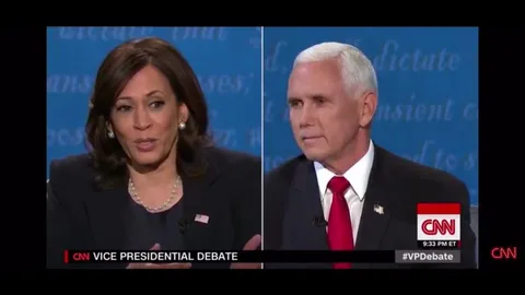 Watch senator Harris die inside as Vice President Pence keeps interrupting her.