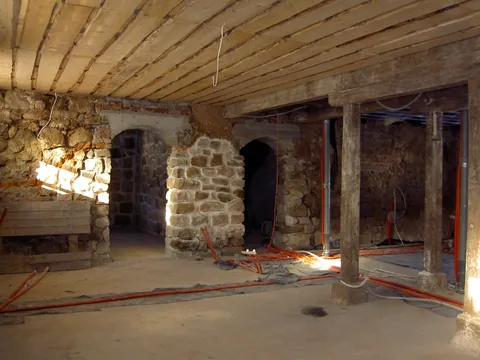 Turned the old staple to a cozy bar during Farmhouse renovation