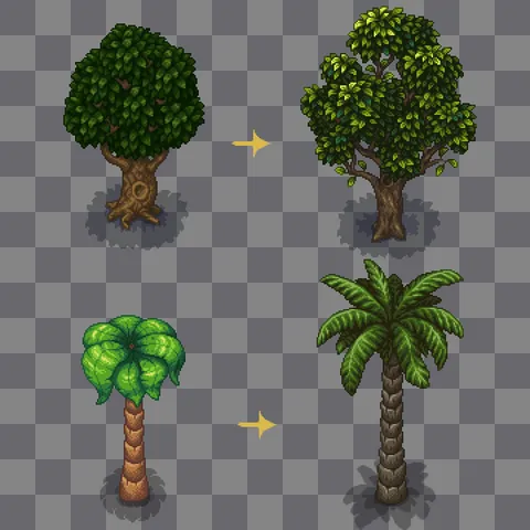 We'd like to share with you a little evolution of trees