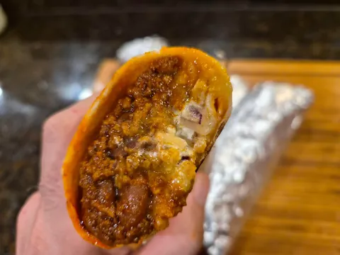 Beef, bean, and rice burritos [Homemade]