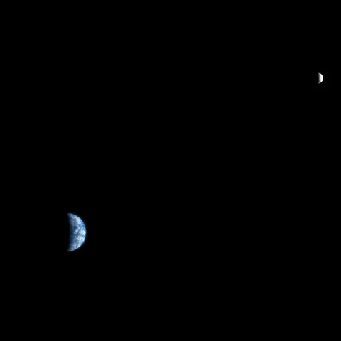 “The Earth and Moon as Seen from Mars”