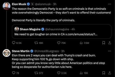 Steve Martin politely destroys Elon Musk