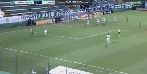 Brazilian Second Division last round. Chapecoense needed to score another goal to win the title, as it was tied in points but down in Goals difference. At 98' minute, the referee gave them a penalty. And then, Anselmo Ramon made this...