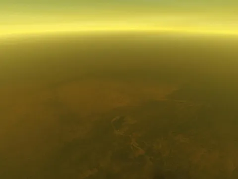 70km above Titan, during the Huygens probe's descent.