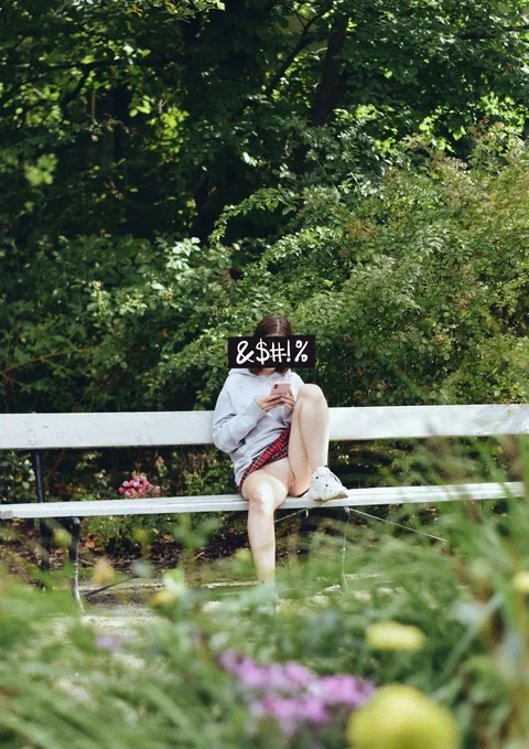 I try to turn public nudity into art, and art into public nudity. Here, my version of pussy flashing in the park. What do you think?