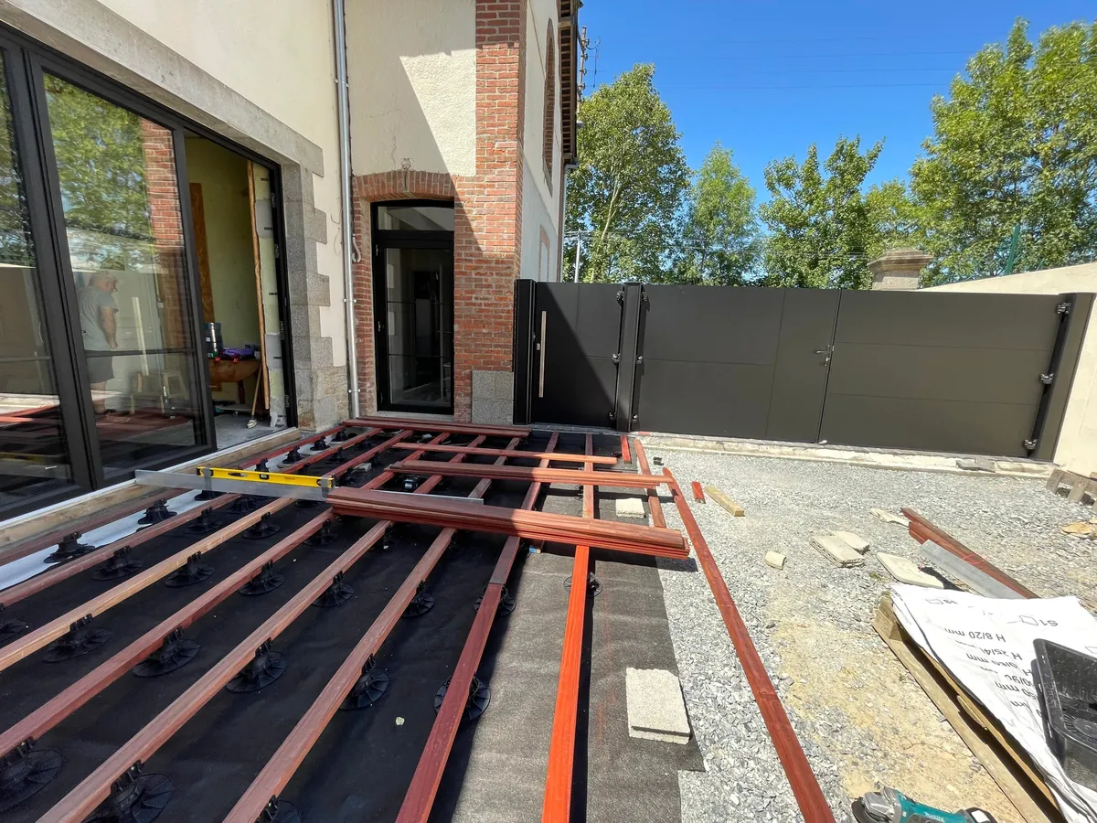 Wanted French doors and a beautiful deck, so I gave myself a task. Results after many, many weekends. 