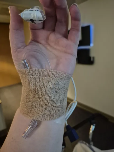 Yesterday, after they put an IV in my wrist, my surgery was canceled. It hurt.